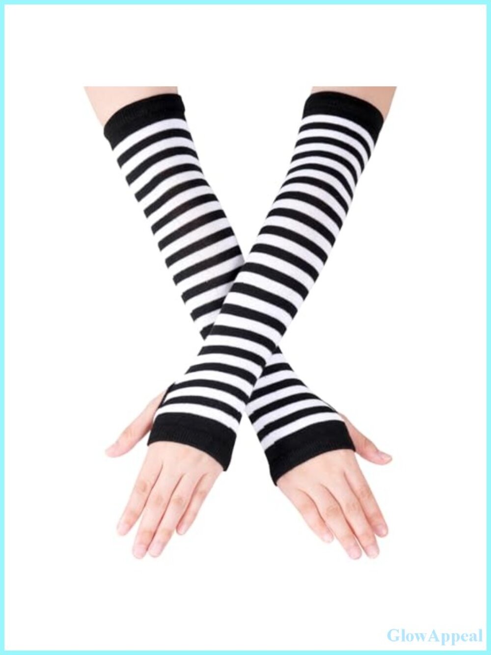 Fingerless Long Sleeve Arm Warmers Gothic Y2K Kawaii Stretchy Knit Gloves